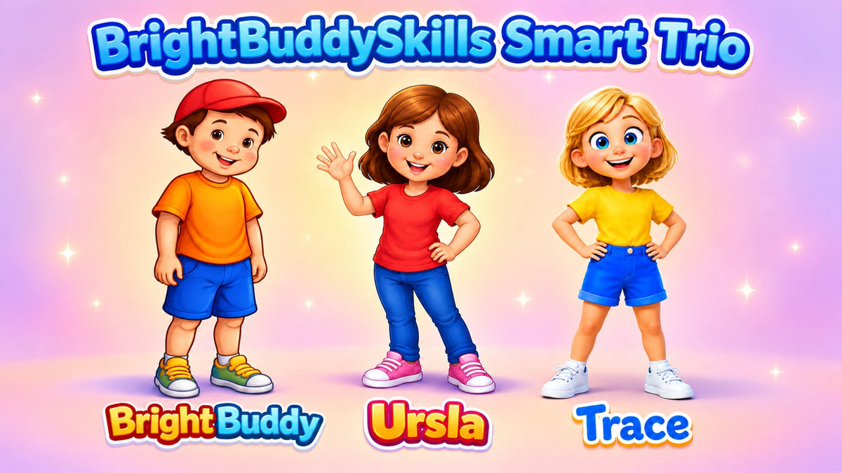 BrightBuddySkills merch featuring BrightBuddy, Trace and Ursla