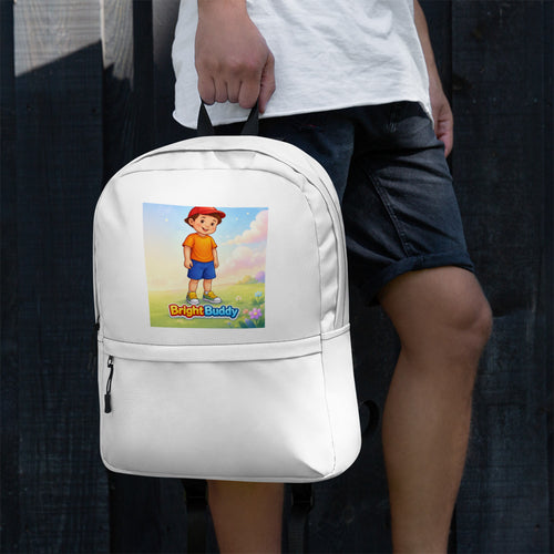 BrightBuddy Backpack, left side view — product mockup
