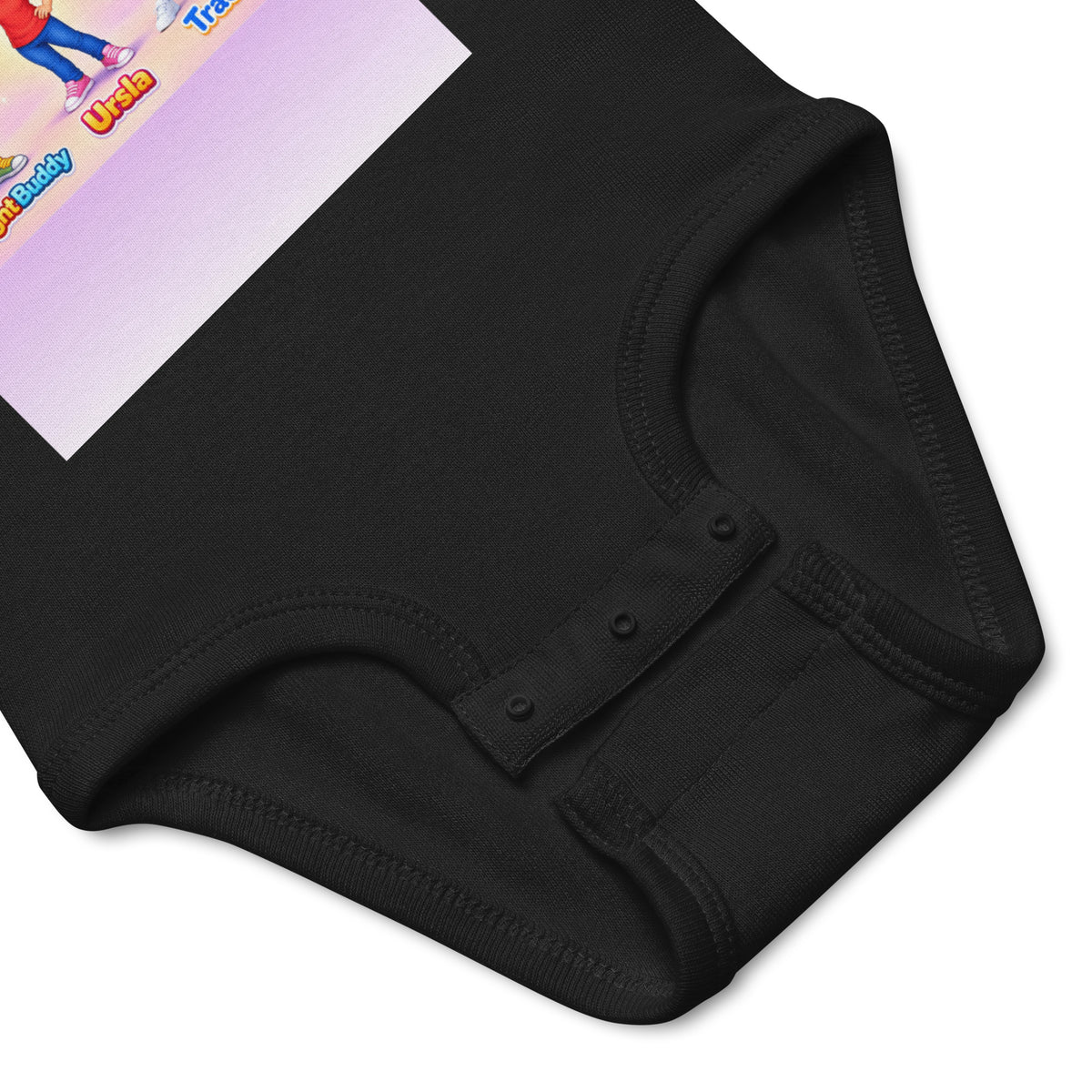 BrightBuddySkills Smart Trio Baby Bodysuit, black — product mockup