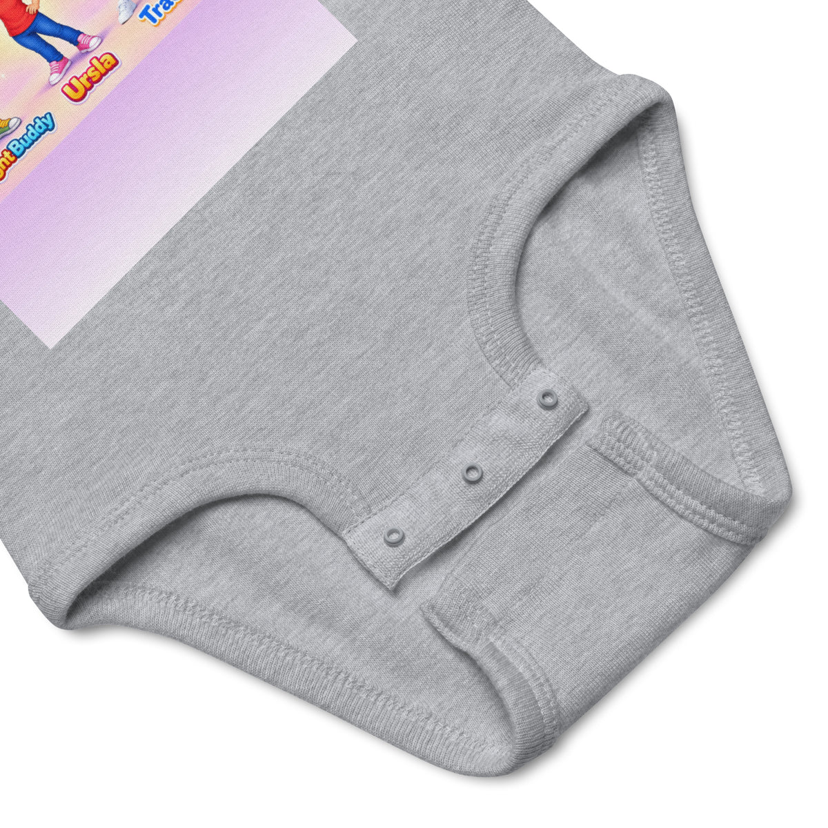 BrightBuddySkills Smart Trio Baby Bodysuit, heather — product mockup