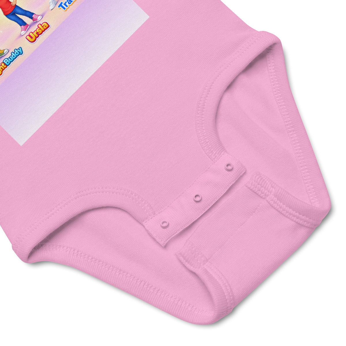 BrightBuddySkills Smart Trio Baby Bodysuit, pink — product mockup