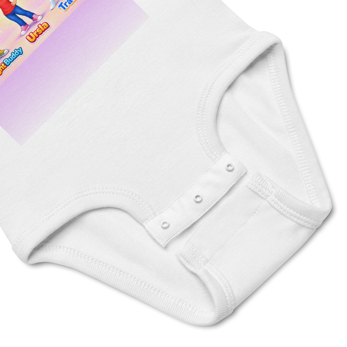 BrightBuddySkills Smart Trio Baby Bodysuit, white — product mockup