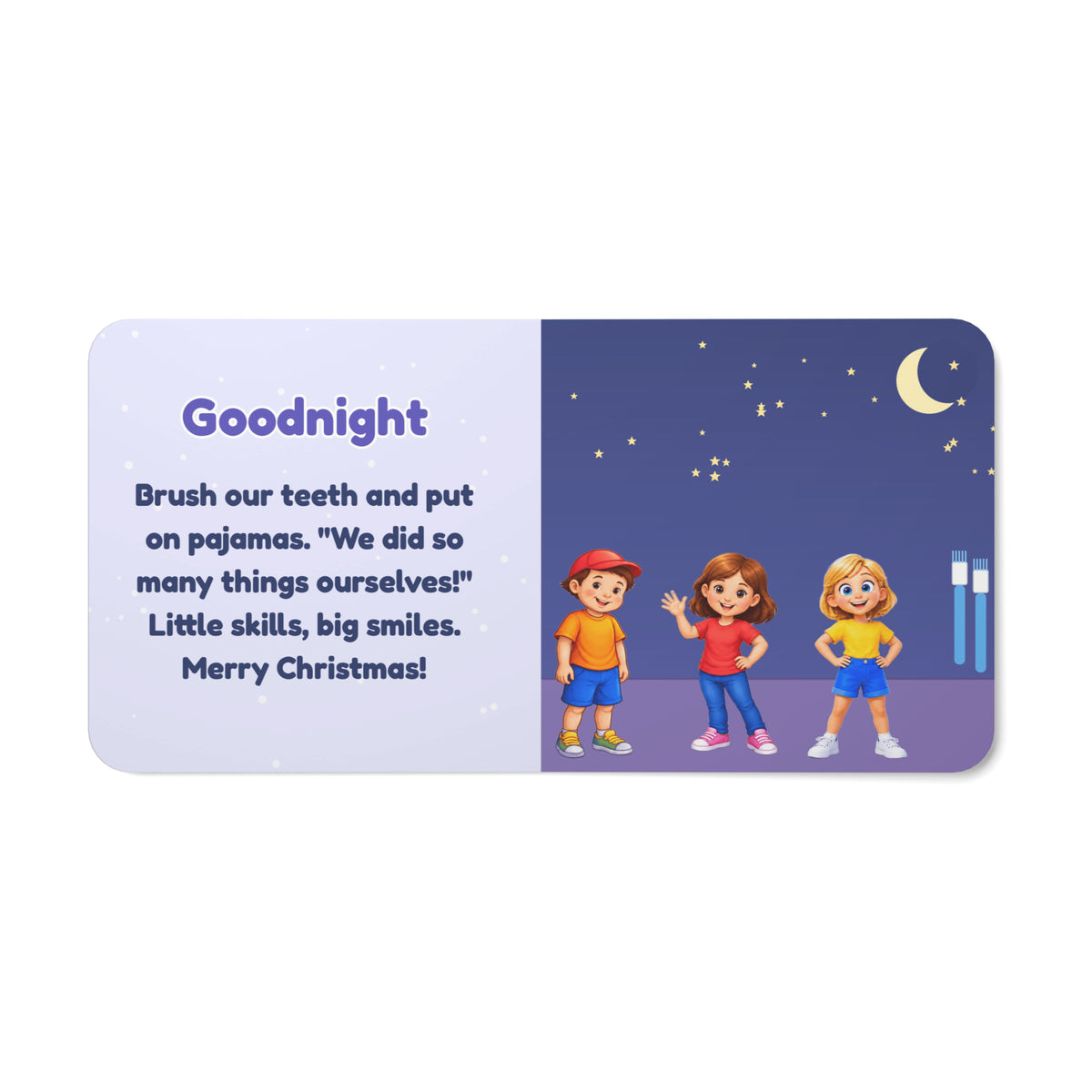 Smart Trio Christmas board book – Goodnight page