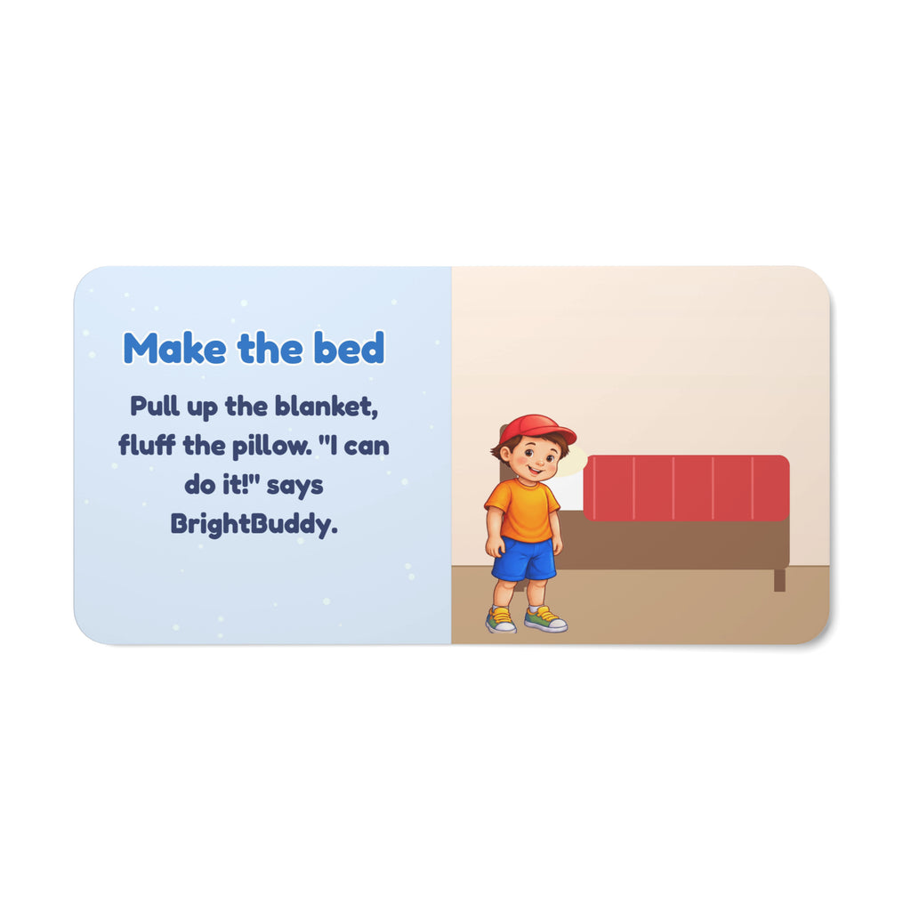 Smart Trio Christmas board book – Make the bed page