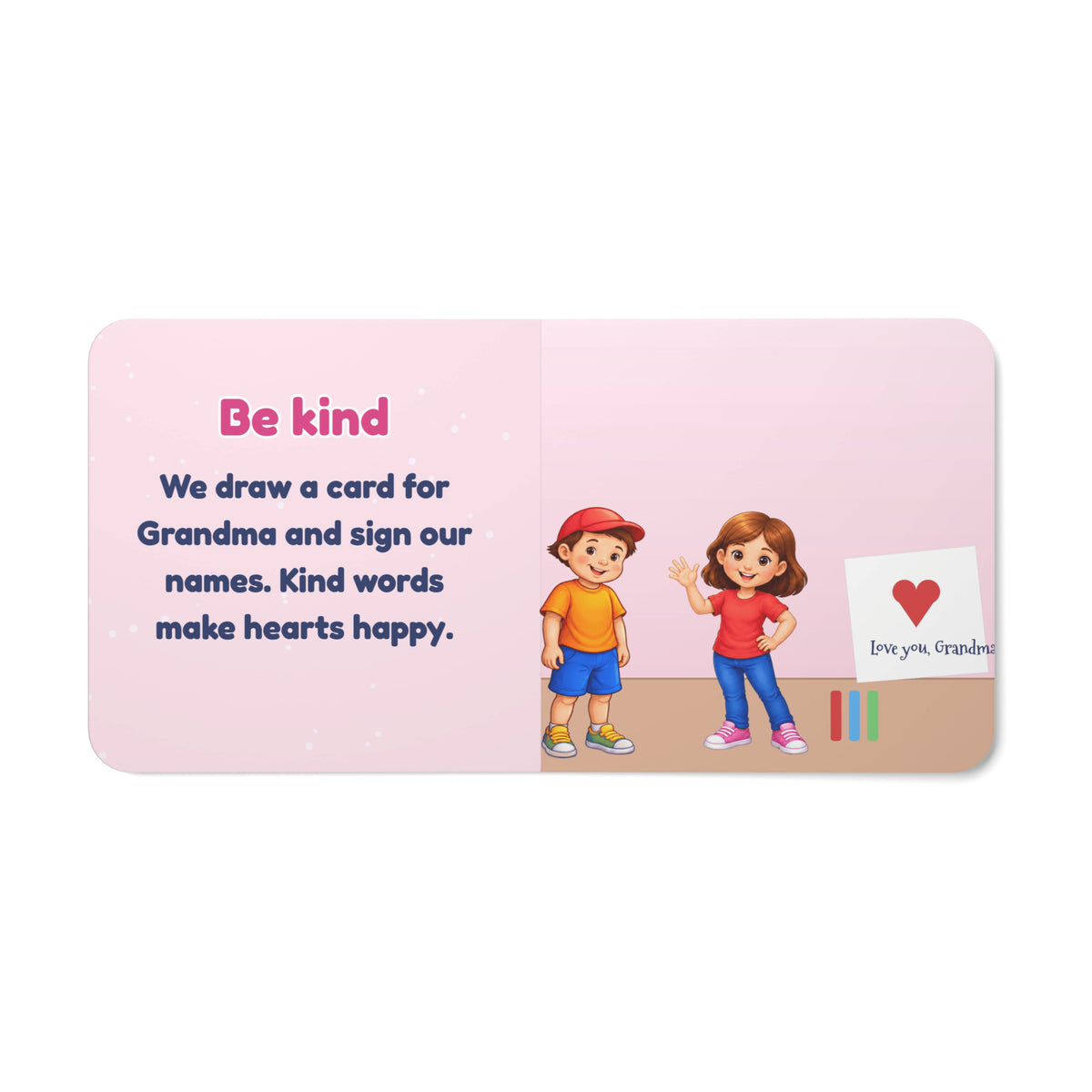 Smart Trio Christmas board book – Be kind page