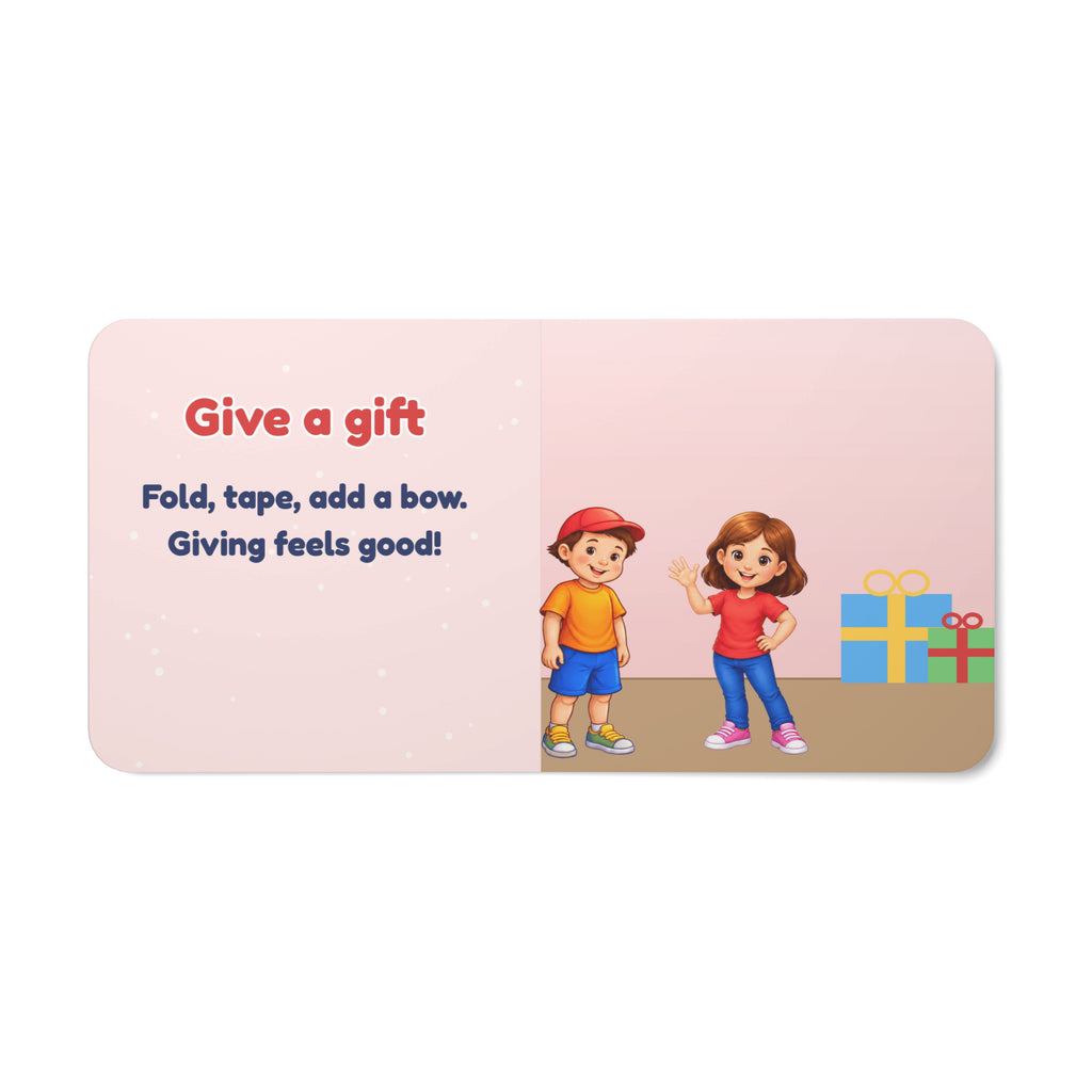 Smart Trio Christmas board book – Give a gift page