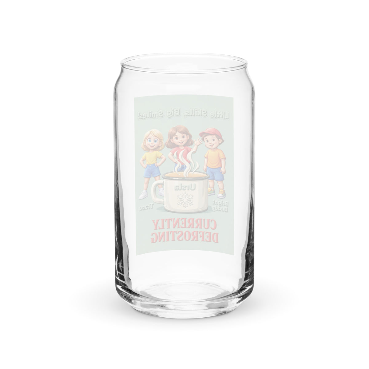 Currently Defrosting Smart Trio Can Glass – back view