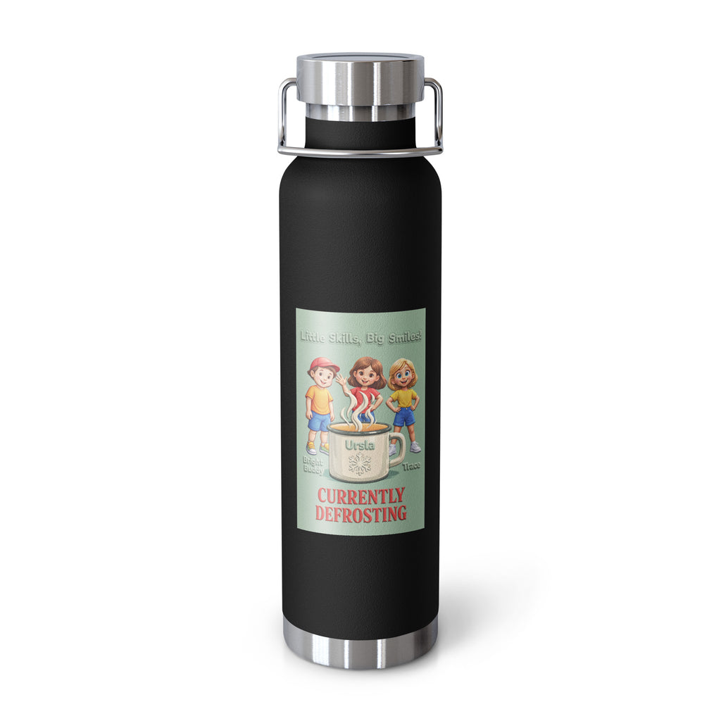 Currently Defrosting Smart Trio Insulated Bottle – Black, front view