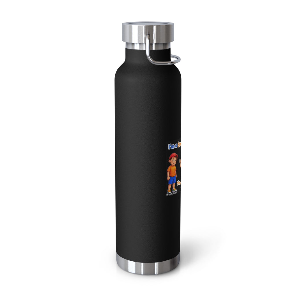 I'm a Smart Buddy Too! Insulated Bottle – Black, left view