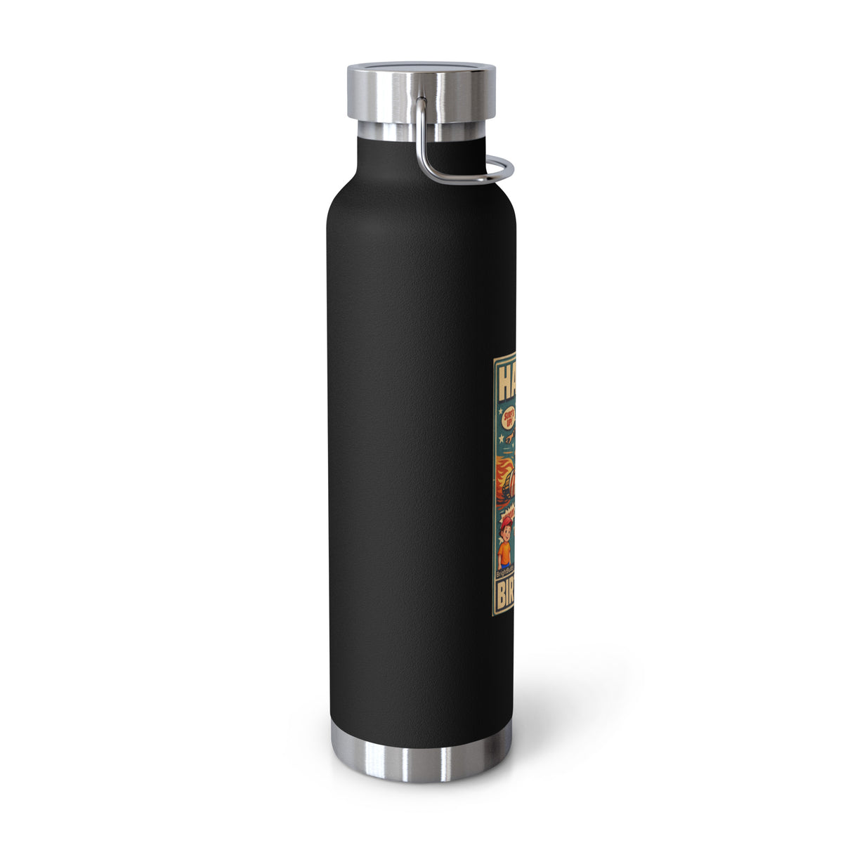 Happy Birthday Smart Trio Insulated Bottle – Black, left view