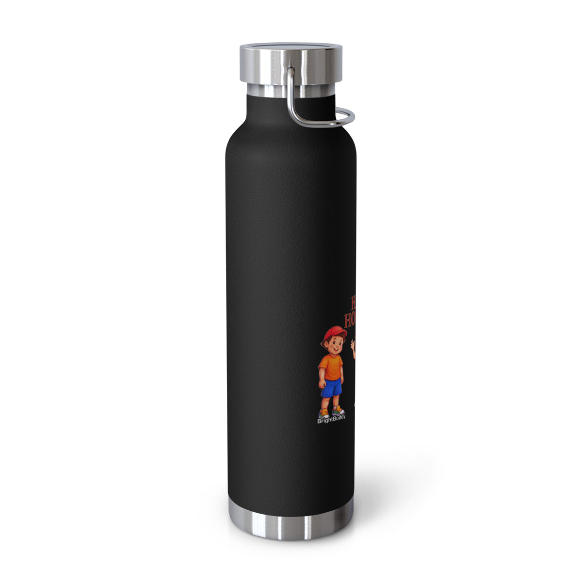 Happy Holidays Smart Trio Insulated Bottle – Black, left view