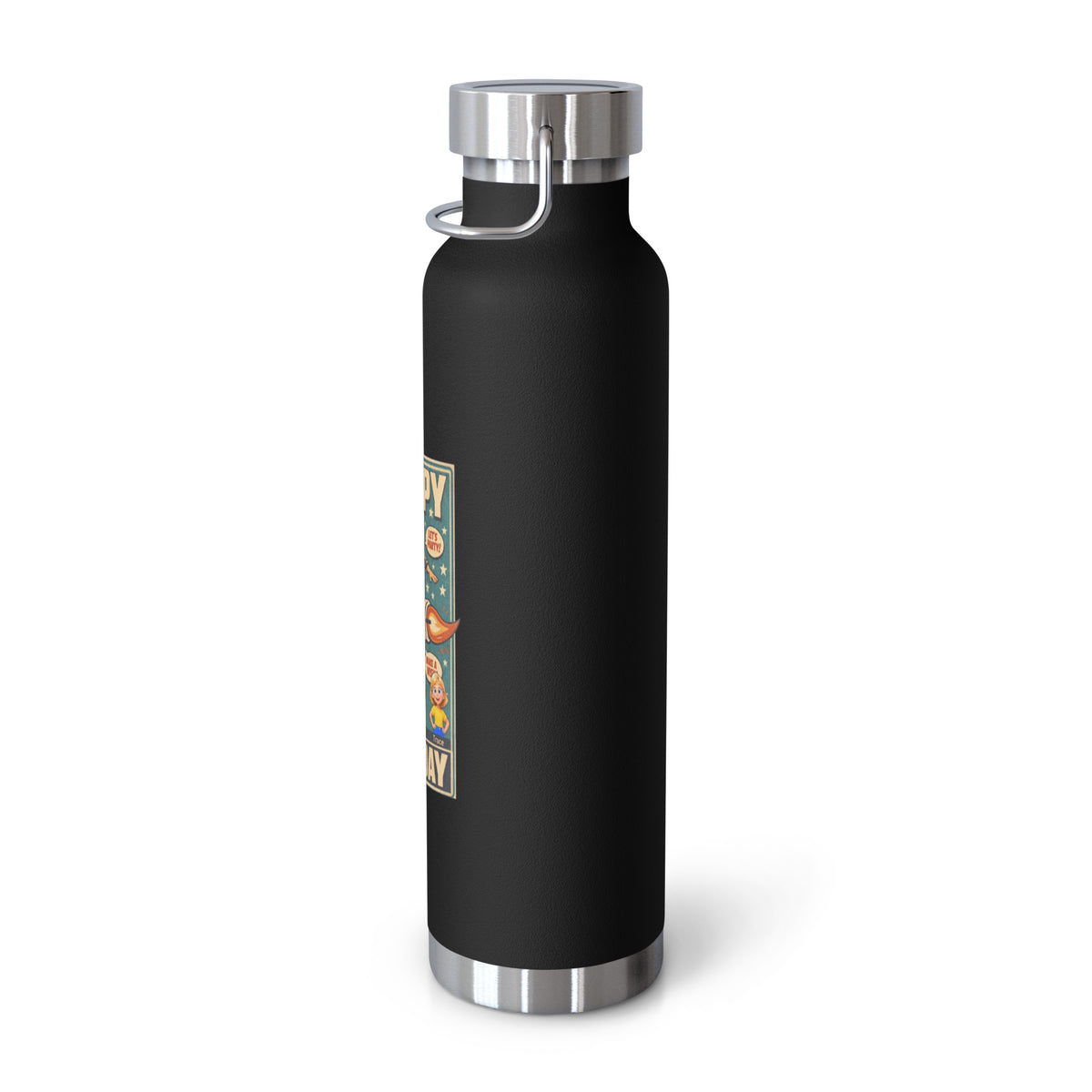 Happy Birthday Smart Trio Insulated Bottle – Black, right view