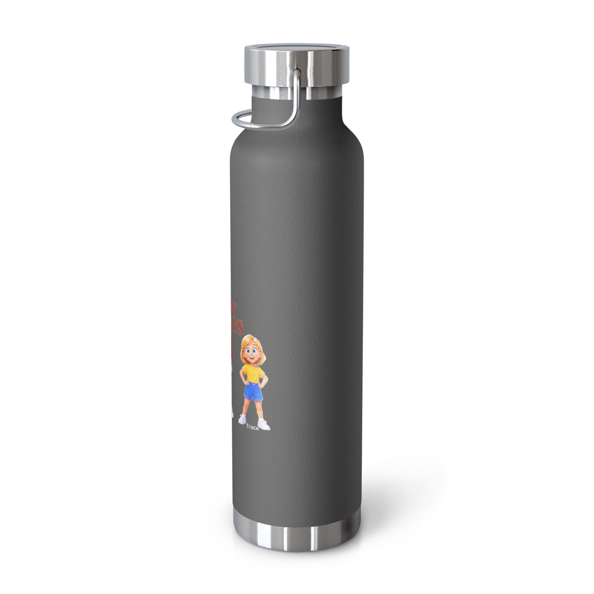 Happy Holidays Smart Trio Insulated Bottle – Grey, right view