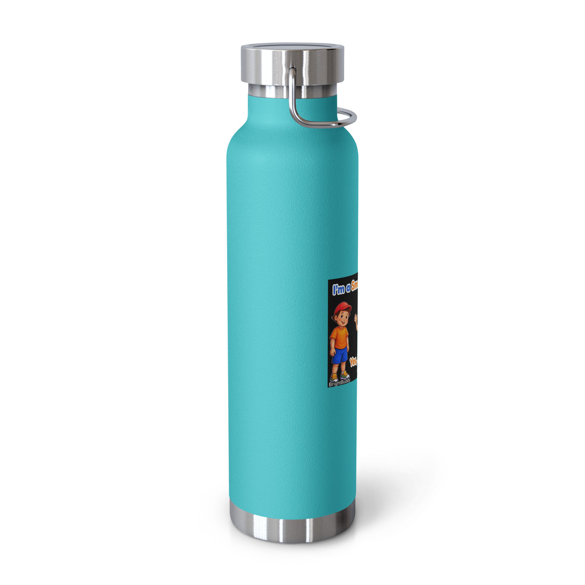 I'm a Smart Buddy Too! Insulated Bottle – Mint Green, left view