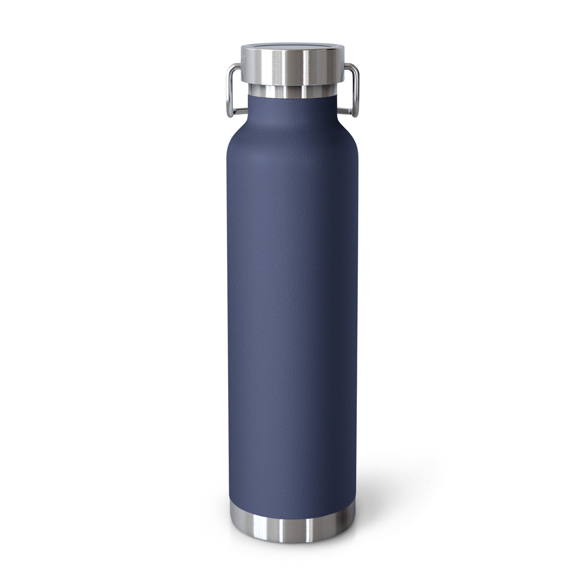 Happy Holidays Smart Trio Insulated Bottle – Navy, back view