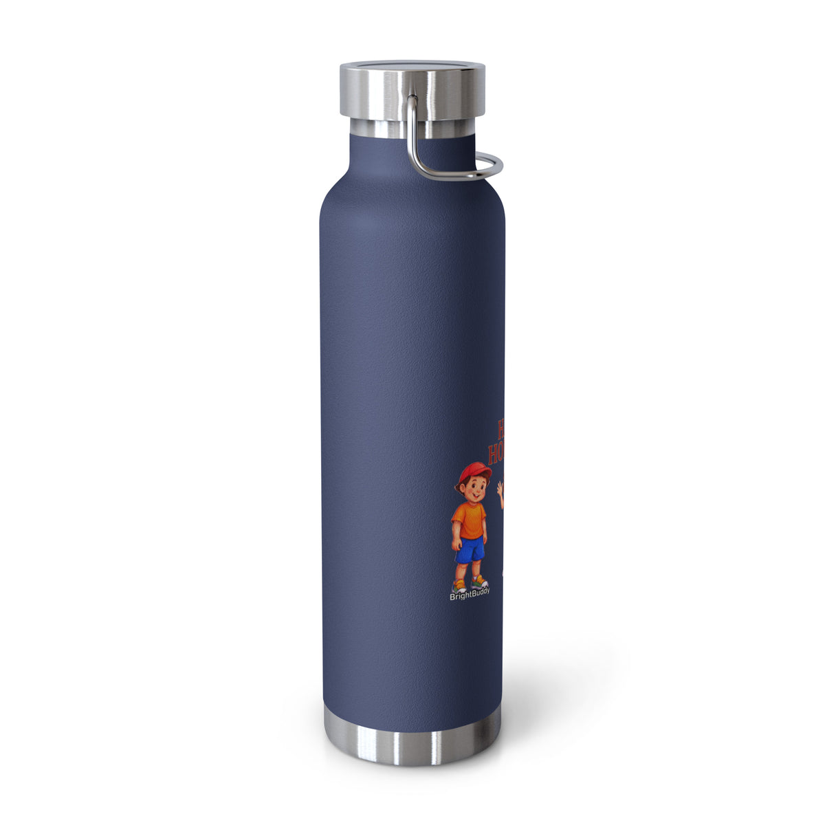Happy Holidays Smart Trio Insulated Bottle – Navy, left view