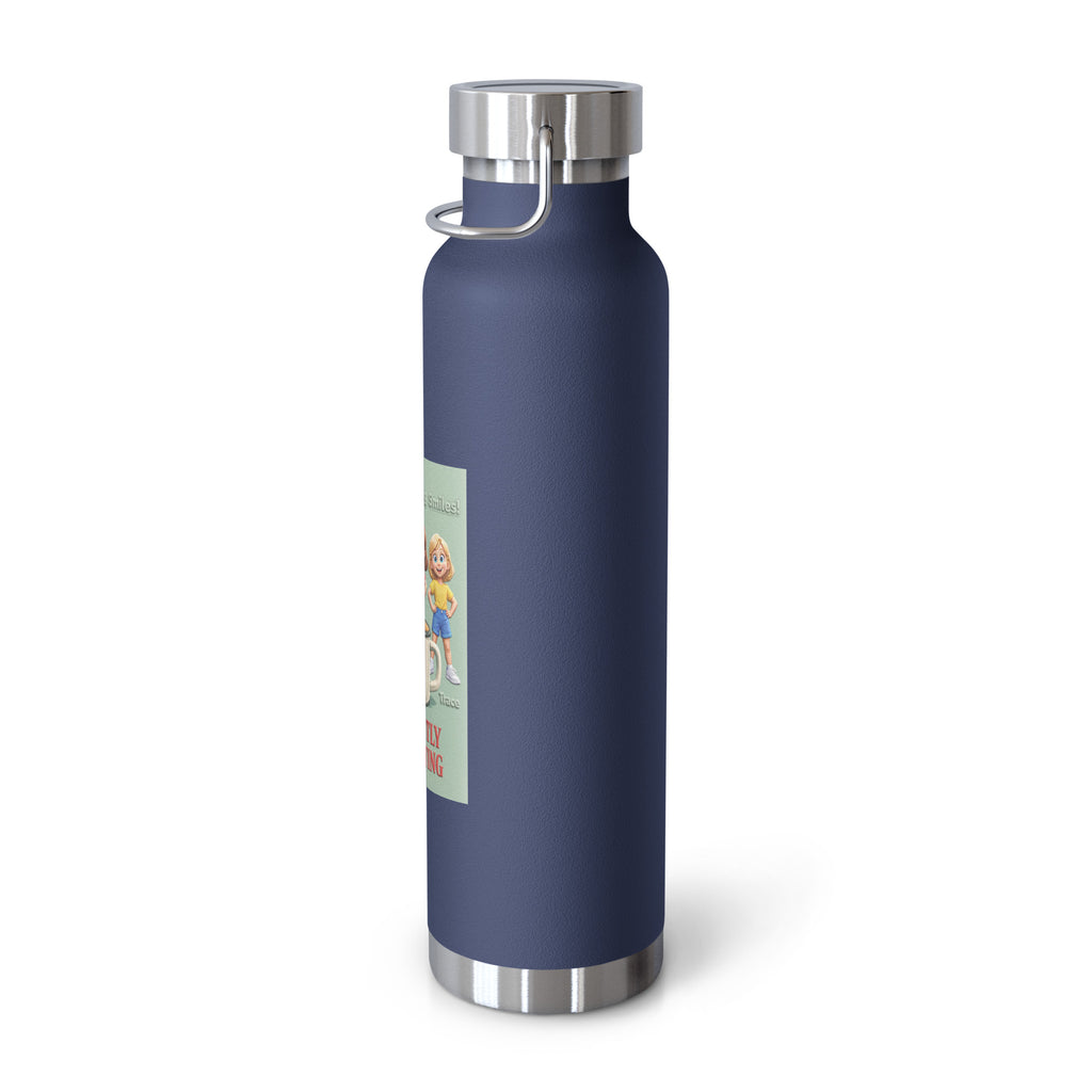 Currently Defrosting Smart Trio Insulated Bottle – Navy, right view