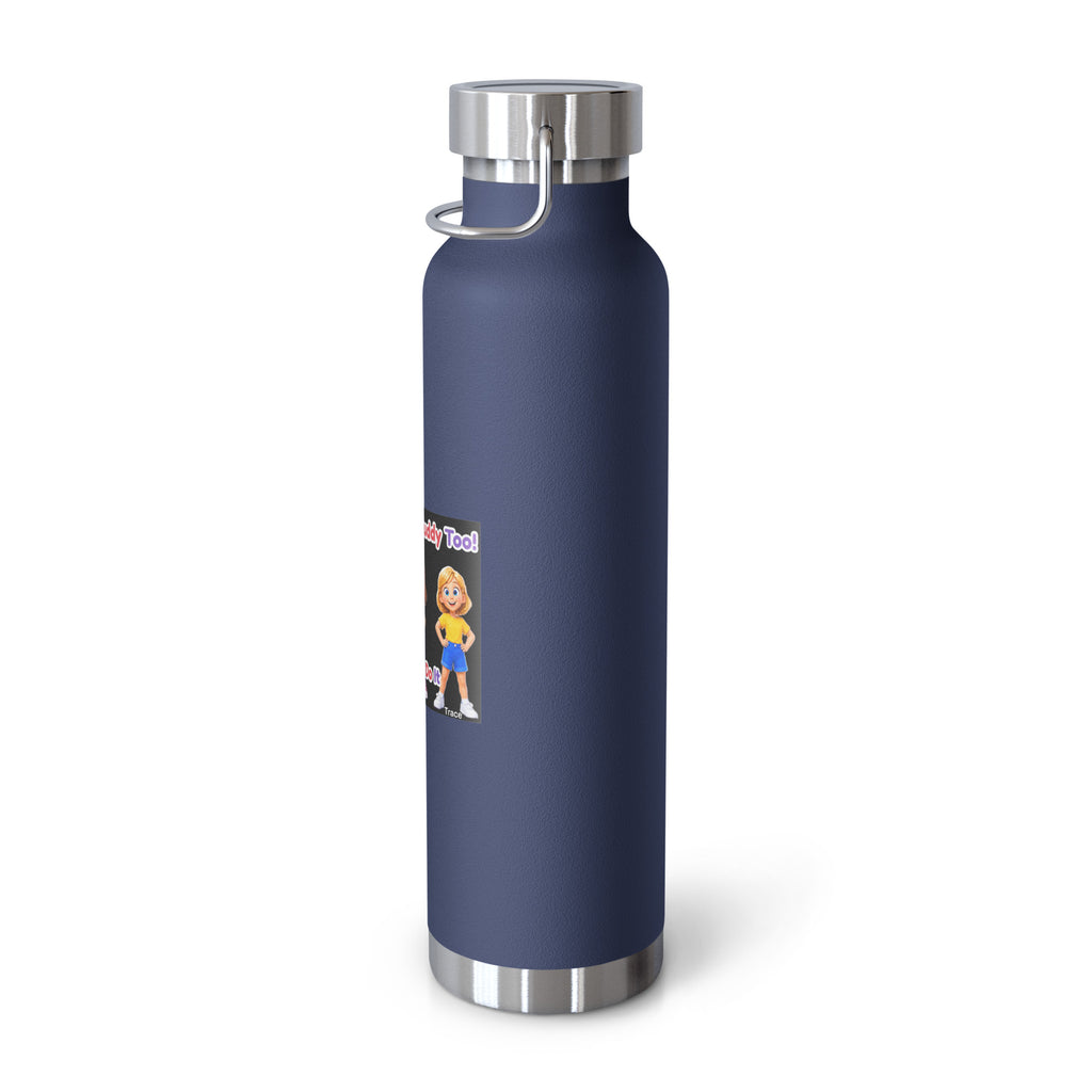 I'm a Smart Buddy Too! Insulated Bottle – Navy, right view