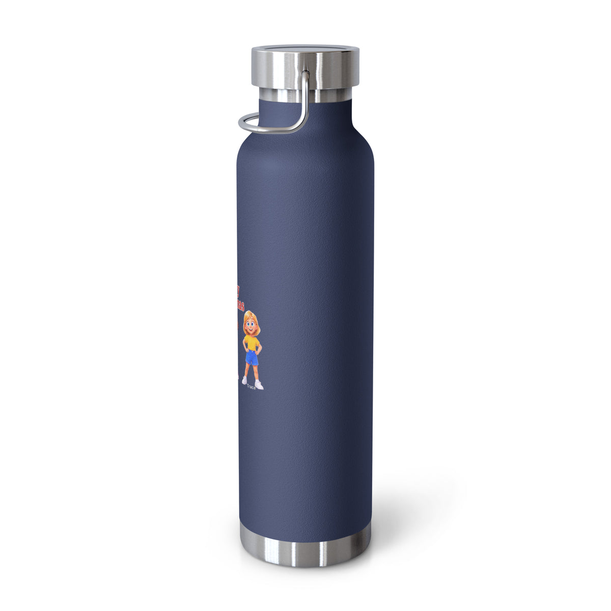 Merry Christmas Smart Trio Insulated Bottle – Navy, right view