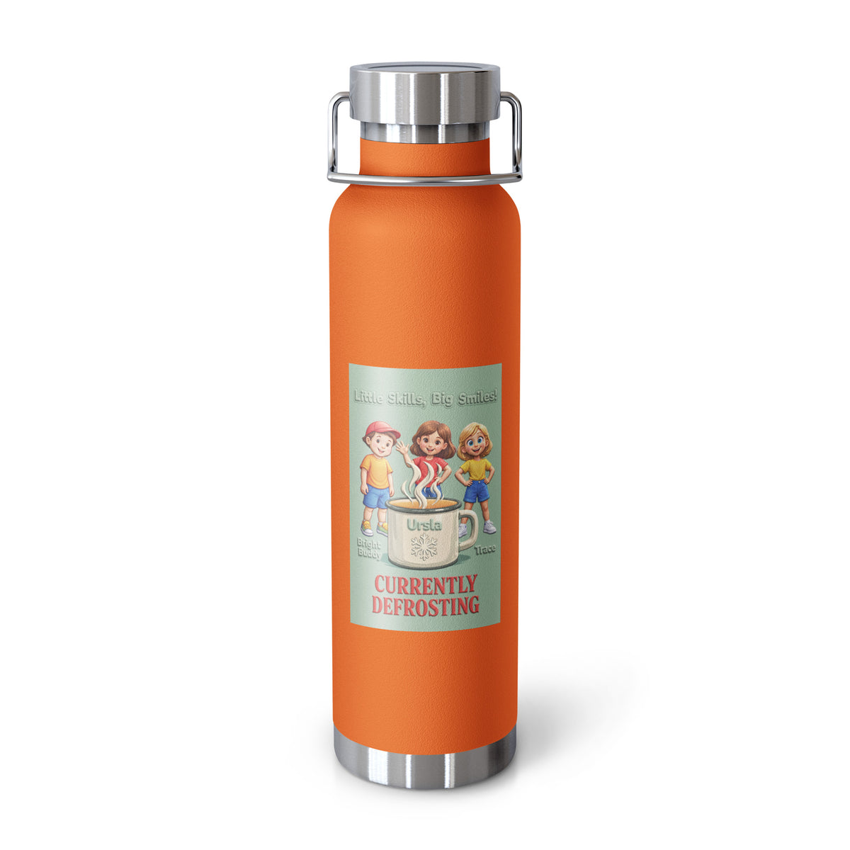 Currently Defrosting Smart Trio Insulated Bottle – Orange, front view