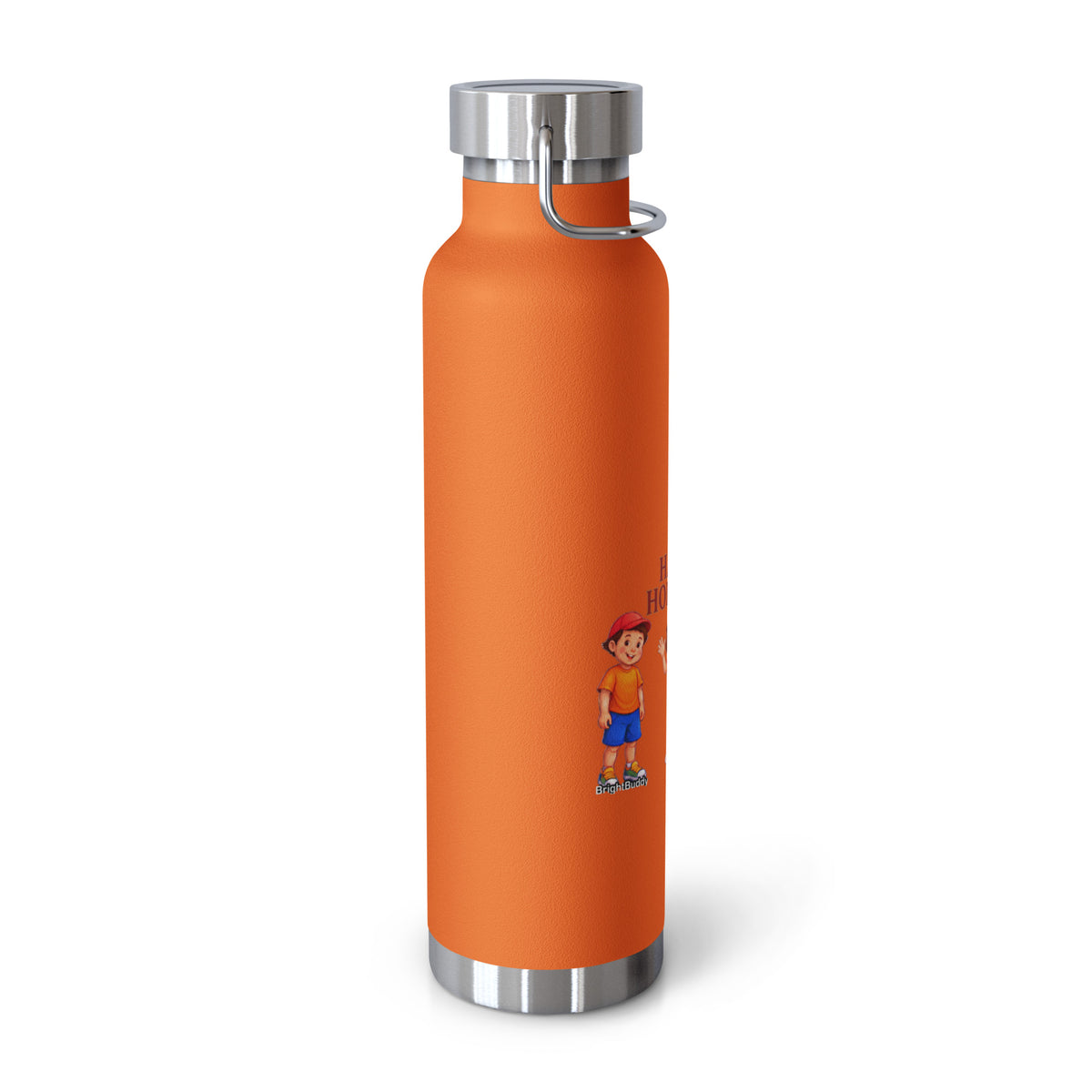 Happy Holidays Smart Trio Insulated Bottle – Orange, left view
