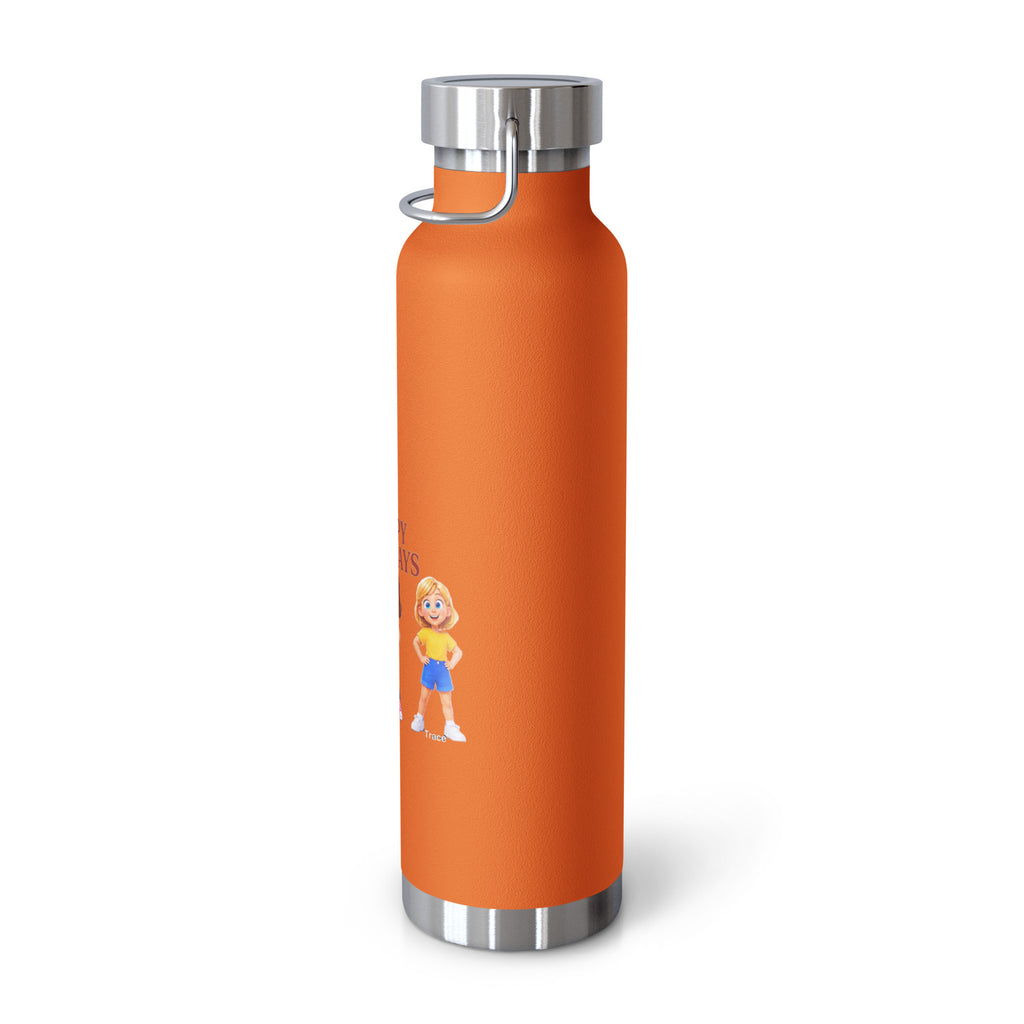 Happy Holidays Smart Trio Insulated Bottle – Orange, right view