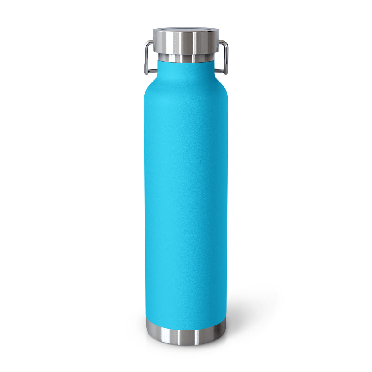 Happy Holidays Smart Trio Insulated Bottle – Pebble Blue, back view