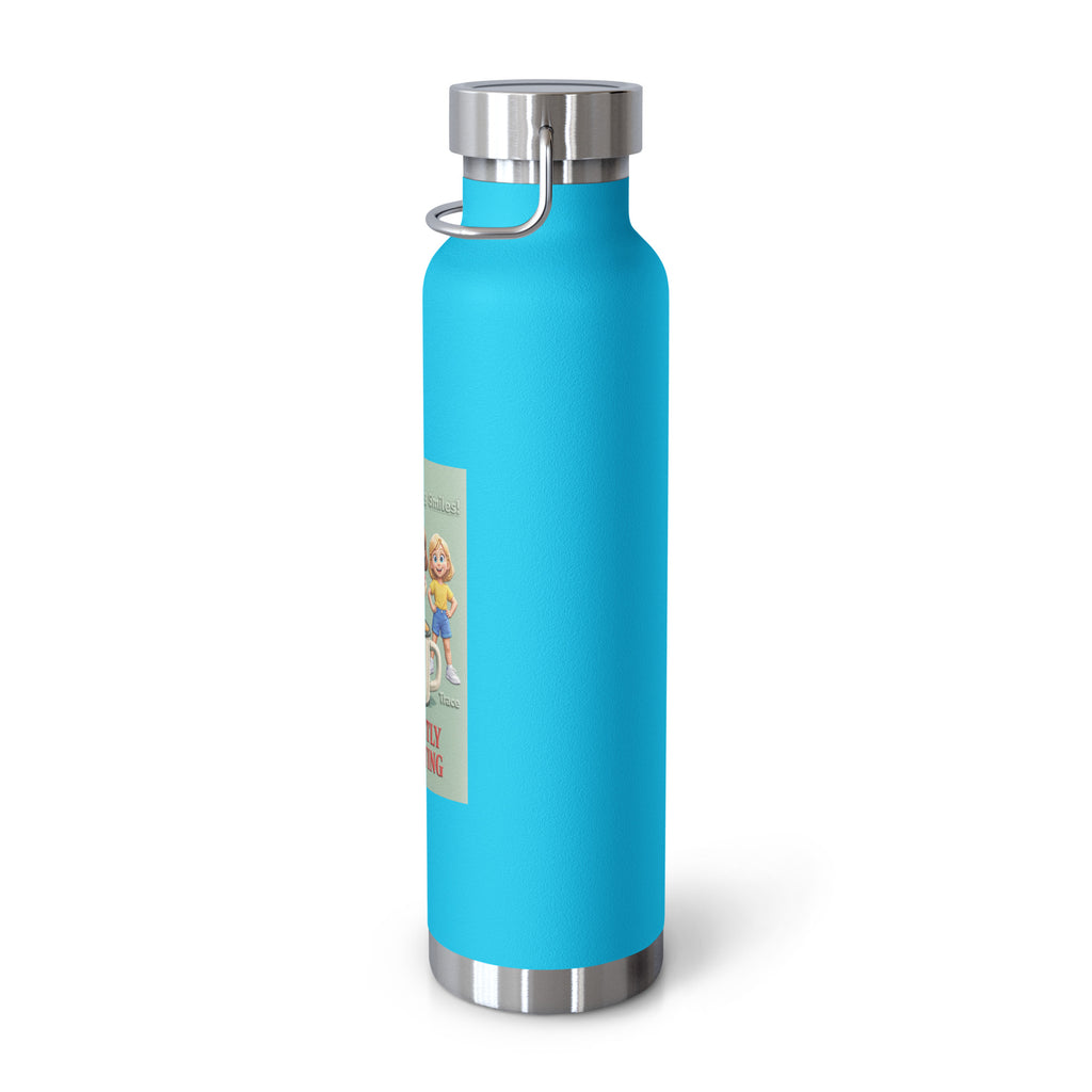 Currently Defrosting Smart Trio Insulated Bottle – Pebble Blue, right view