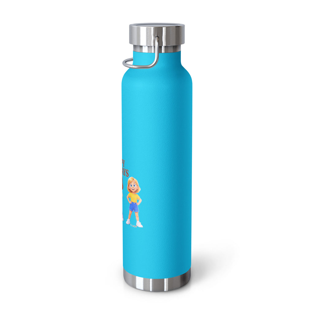Happy Holidays Smart Trio Insulated Bottle – Pebble Blue, right view