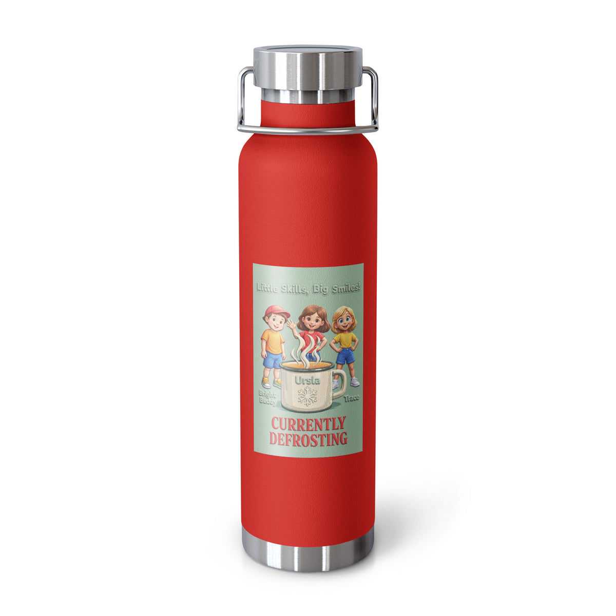 Currently Defrosting Smart Trio Insulated Bottle – Red, front view