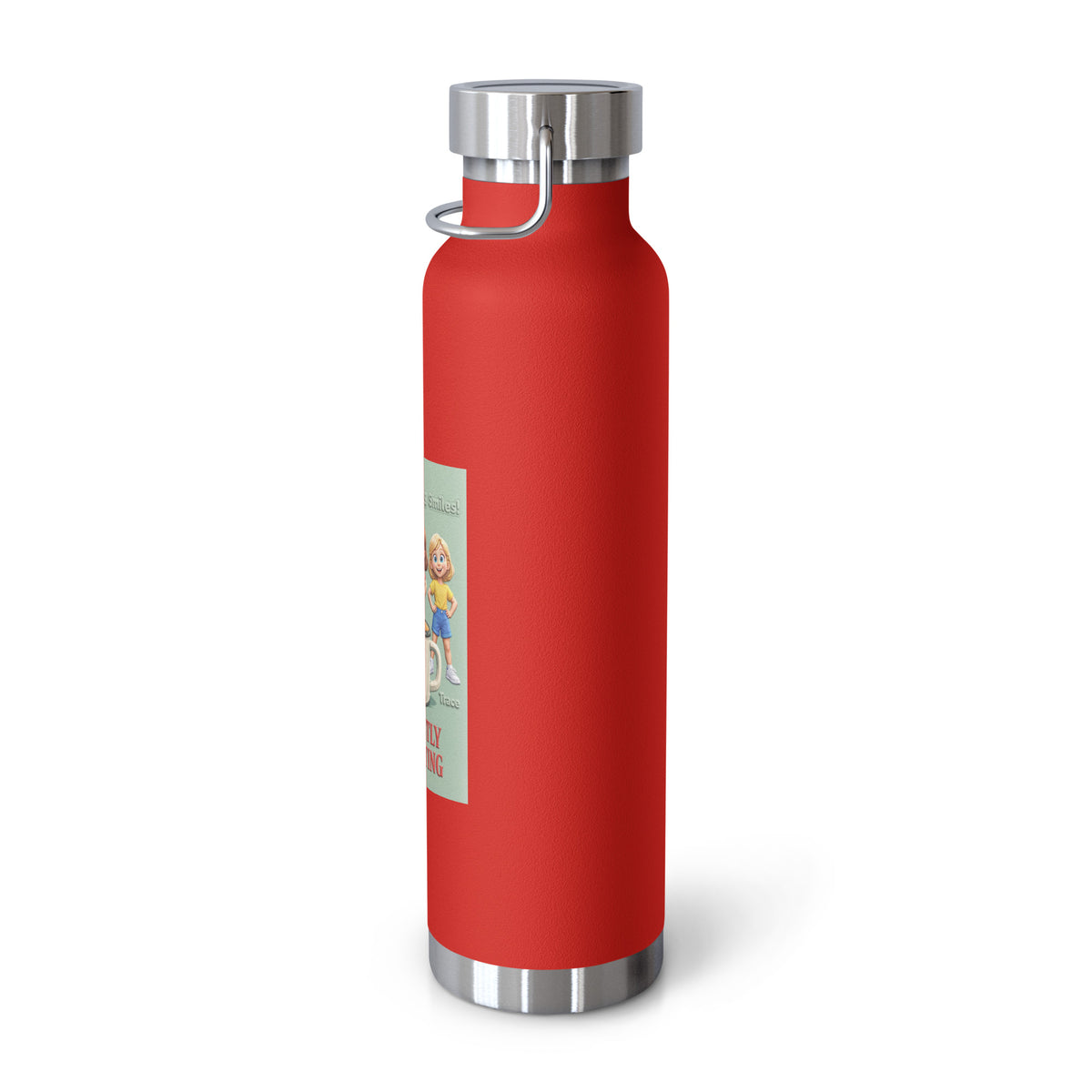 Currently Defrosting Smart Trio Insulated Bottle – Red, right view