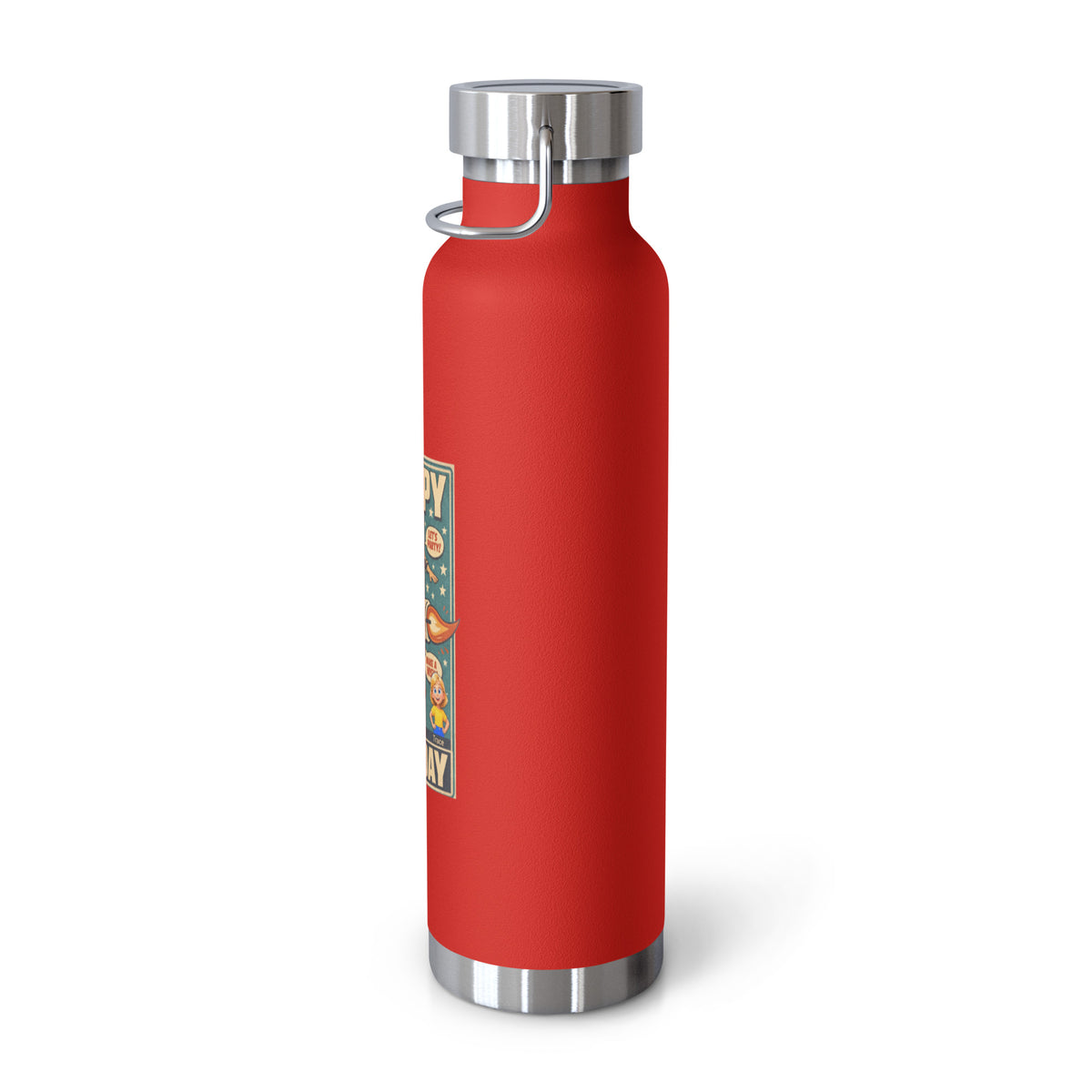 Happy Birthday Smart Trio Insulated Bottle – Red, right view