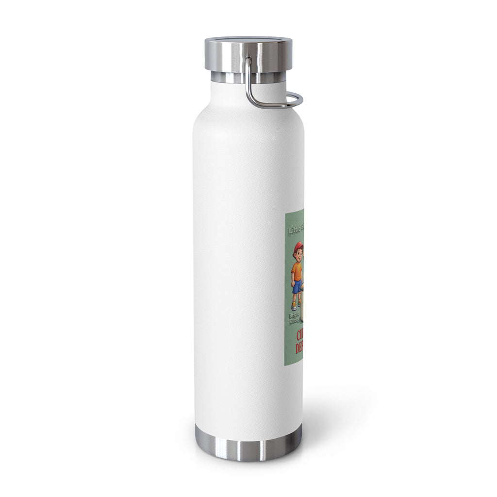 Currently Defrosting Smart Trio Insulated Bottle – White, left view