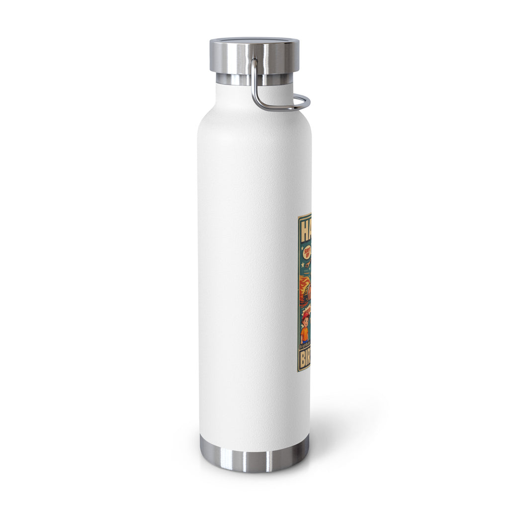 Happy Birthday Smart Trio Insulated Bottle – White, left view