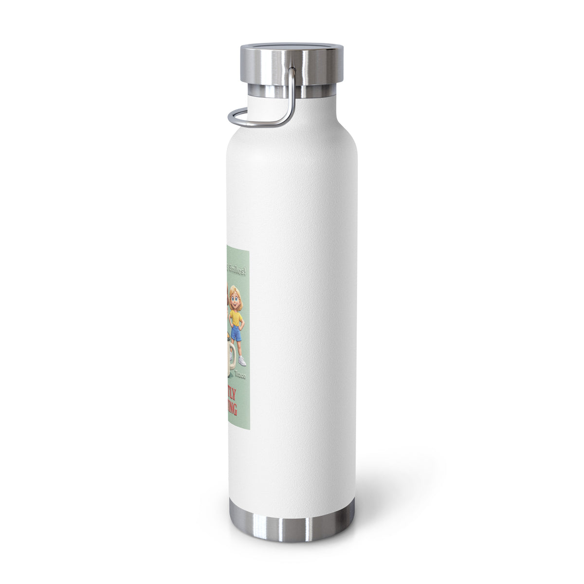 Currently Defrosting Smart Trio Insulated Bottle – White, right view