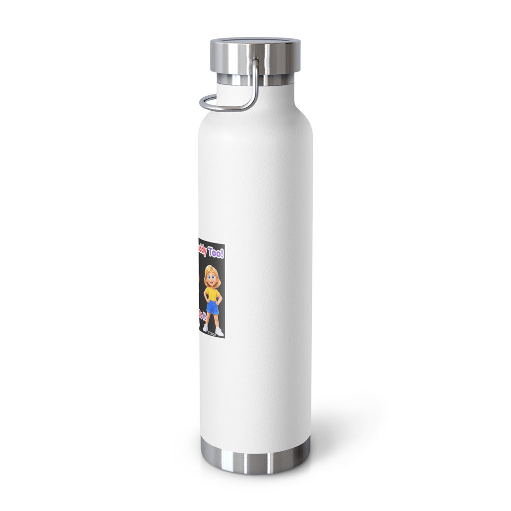 I'm a Smart Buddy Too! Insulated Bottle – White, right view