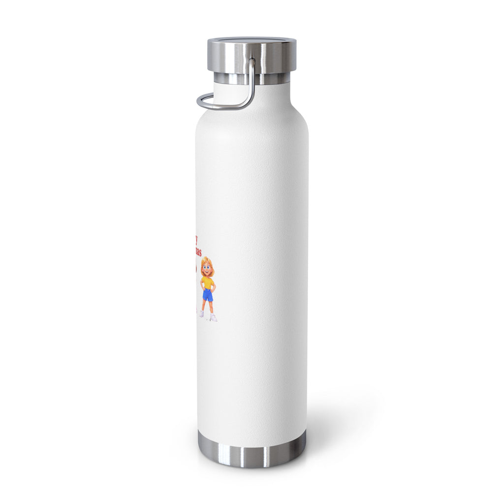 Merry Christmas Smart Trio Insulated Bottle – White, right view
