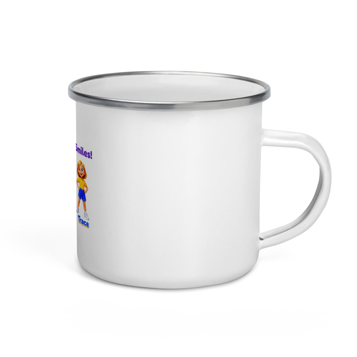Smart Trio enamel mug, right side with handle
