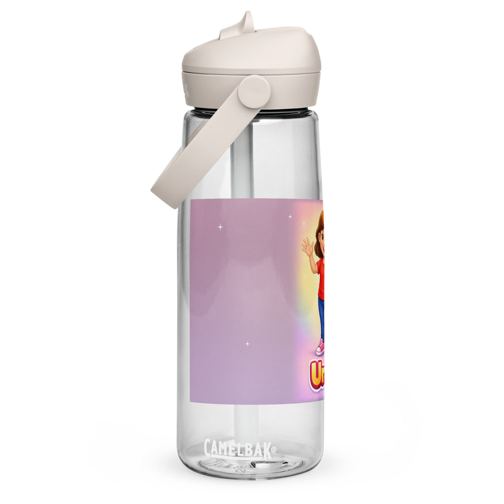 Ursla 25 oz Flip-Straw Bottle, front view — product mockup