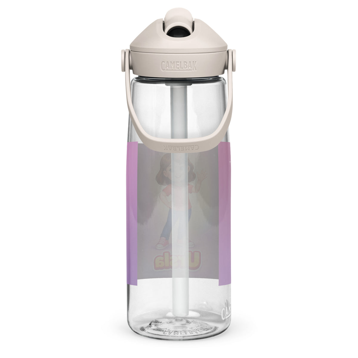 Ursla 25 oz Flip-Straw Bottle, right side view — product mockup