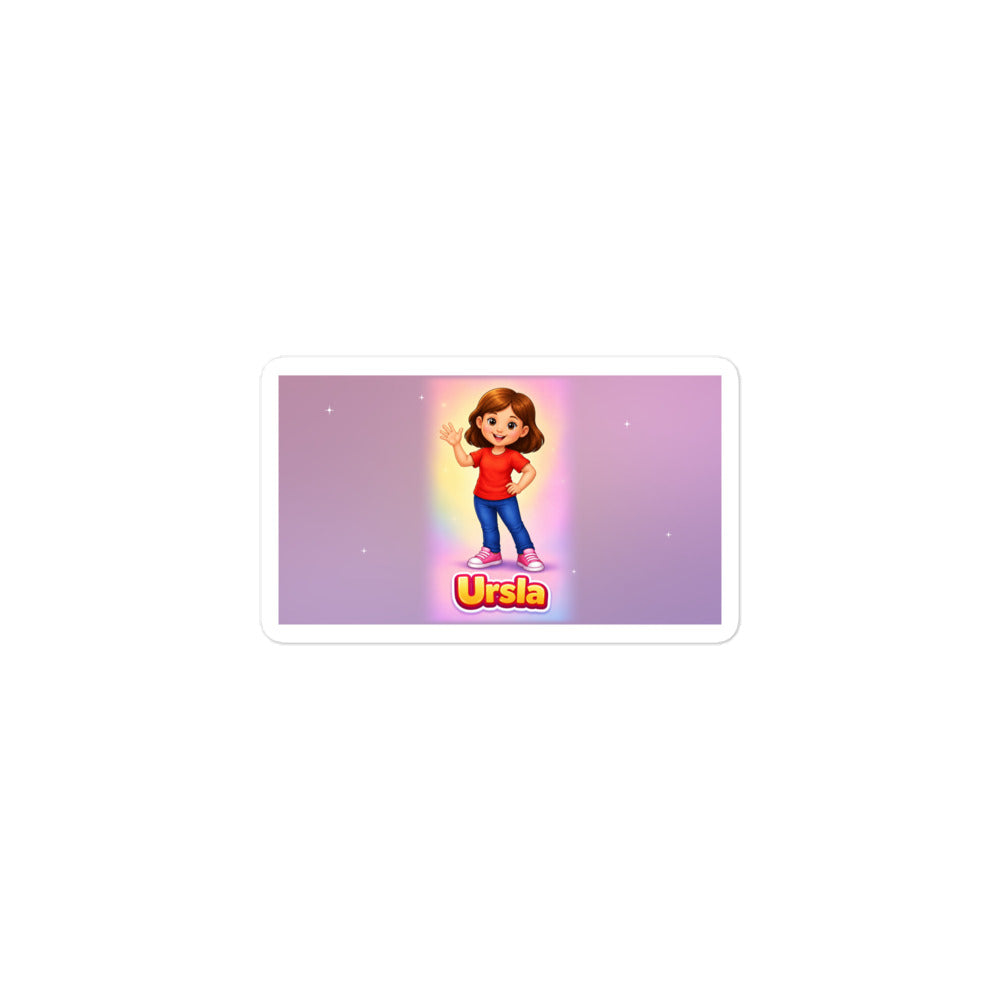 Ursla Character Vinyl Sticker — product mockup