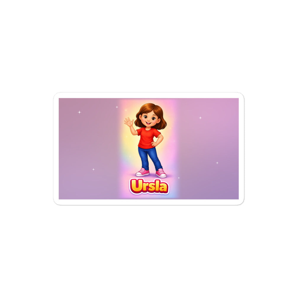 Ursla Character Vinyl Sticker — product mockup
