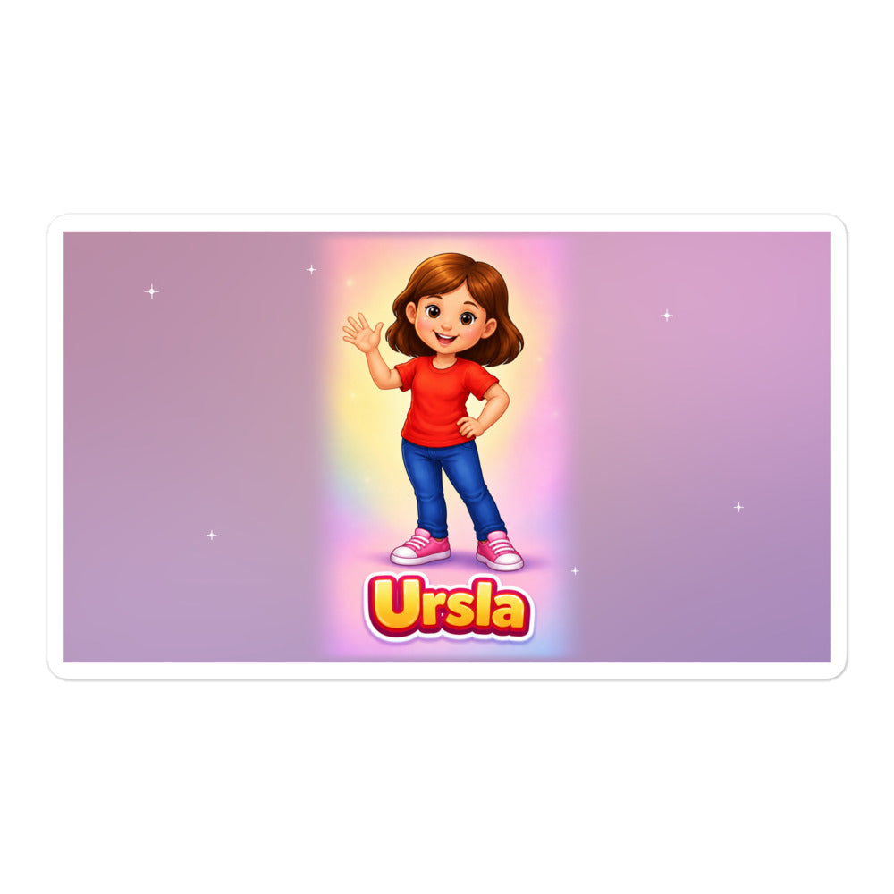 Ursla Character Vinyl Sticker — product mockup
