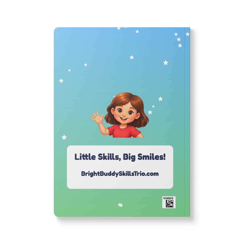 My Little Wins kids journal blue, back cover