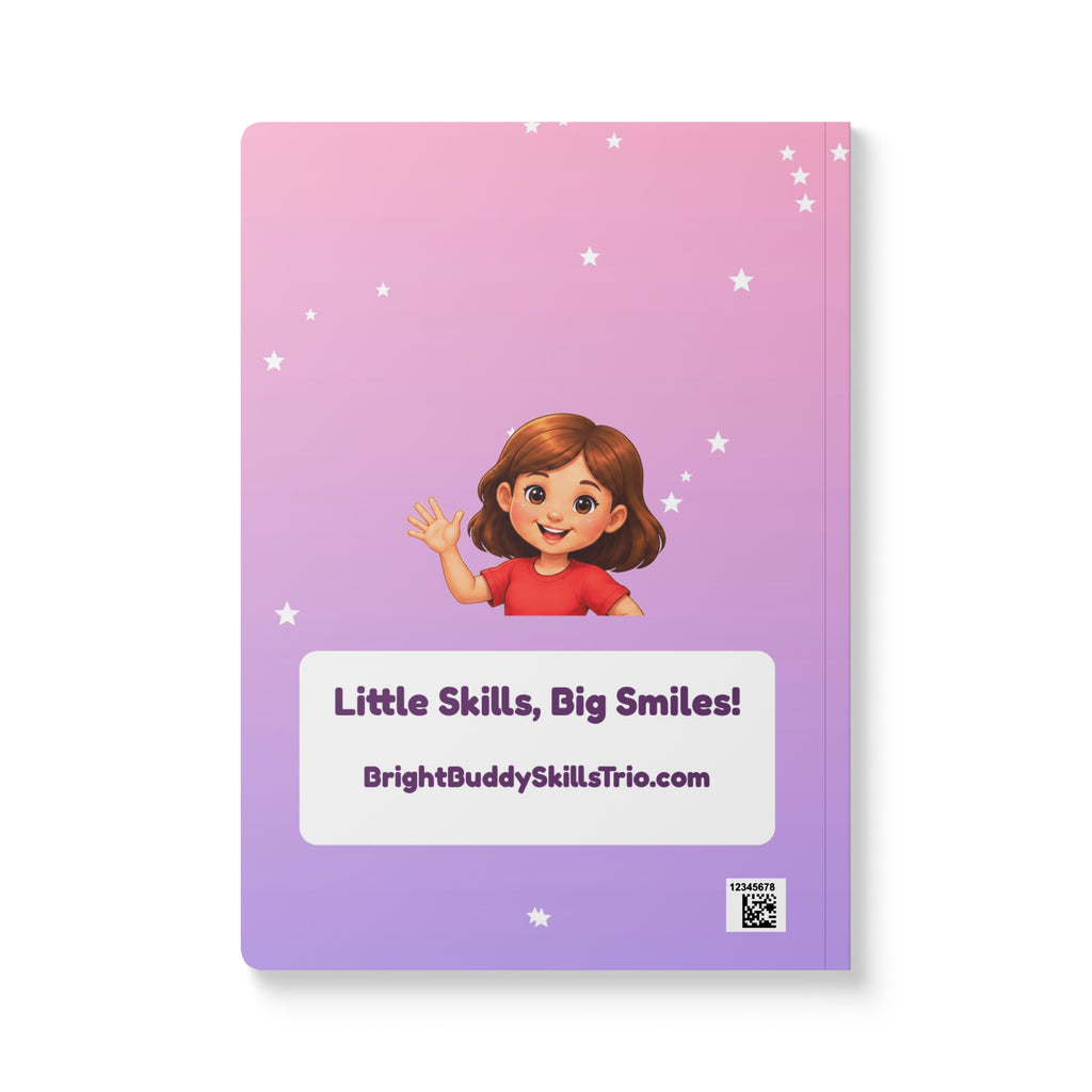 My Little Wins kids journal pink, back cover