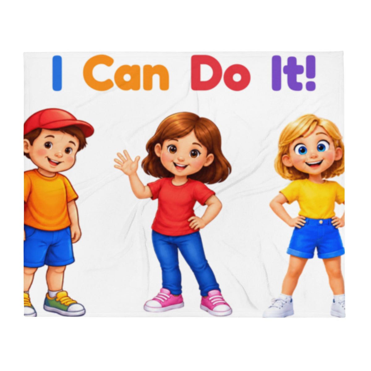 I Can Do It! Smart Trio Throw Blanket – front view