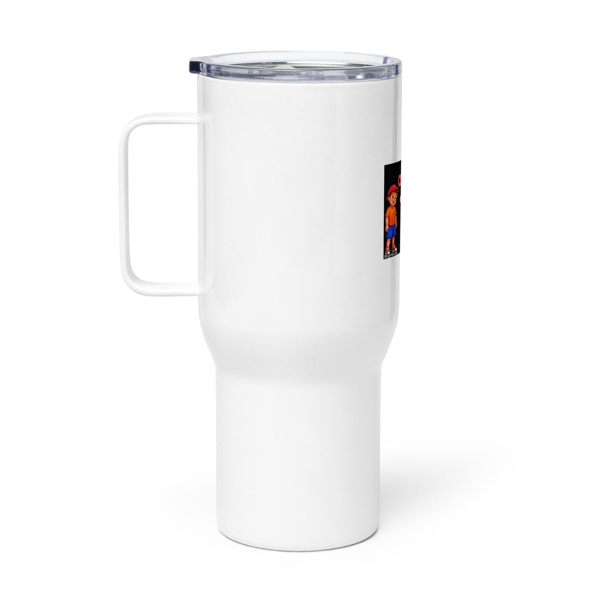 Merry Christmas Smart Trio Travel Mug with Handle – right view