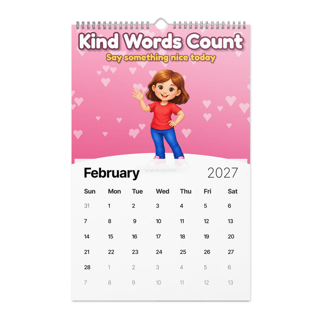2027 Smart Trio Skills Wall Calendar – monthly page