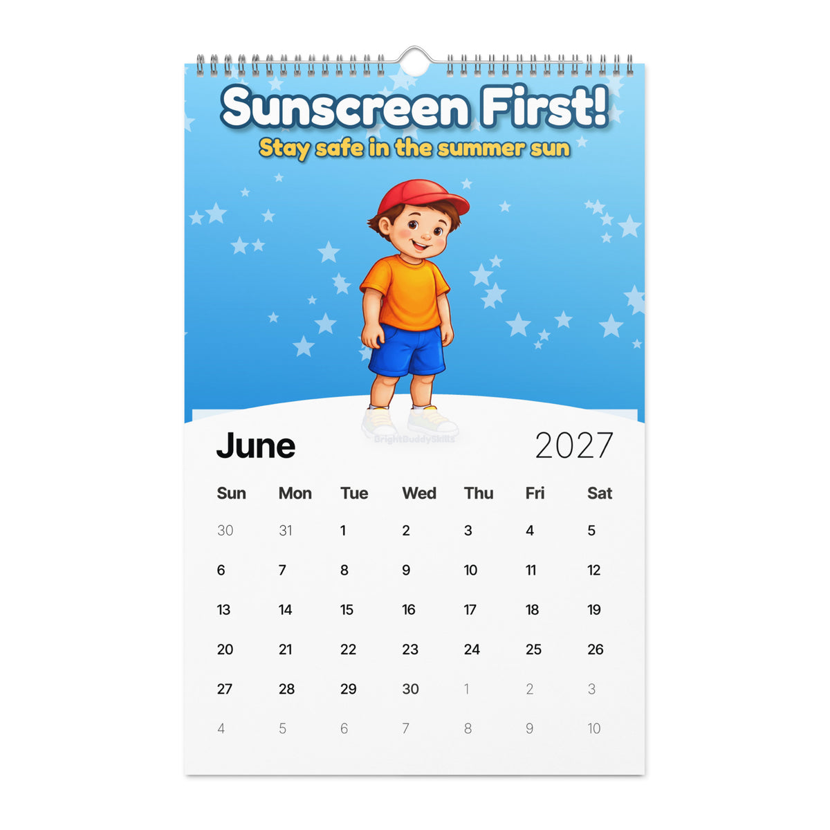 2027 Smart Trio Skills Wall Calendar – monthly page