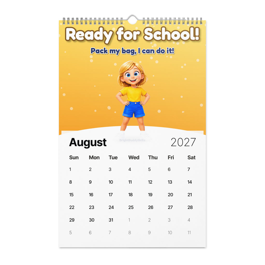 2027 Smart Trio Skills Wall Calendar – monthly page